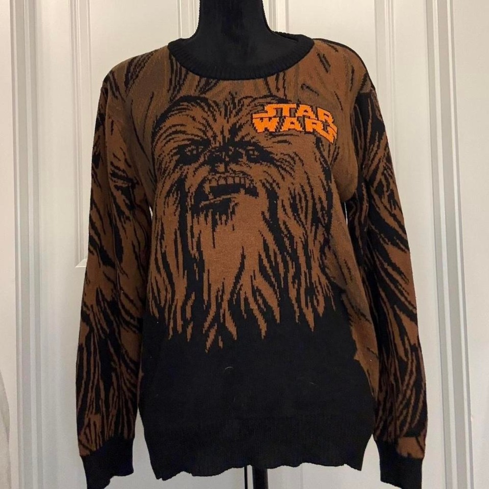 Star Wars Chewbacca Graphic Knit Sweater | Oversized Kids XL Women's S‎